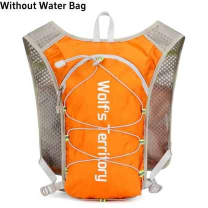 Breathable Athletic Hydration Vest With Reflective Belt