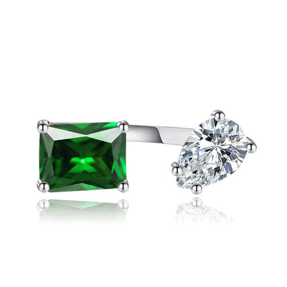 Trendy CZ Solitaire Adjustable Ring