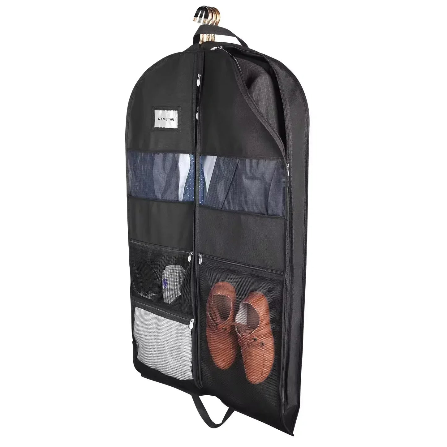 Spacious Garment Travel Bag with Zip Pockets - Luxicro