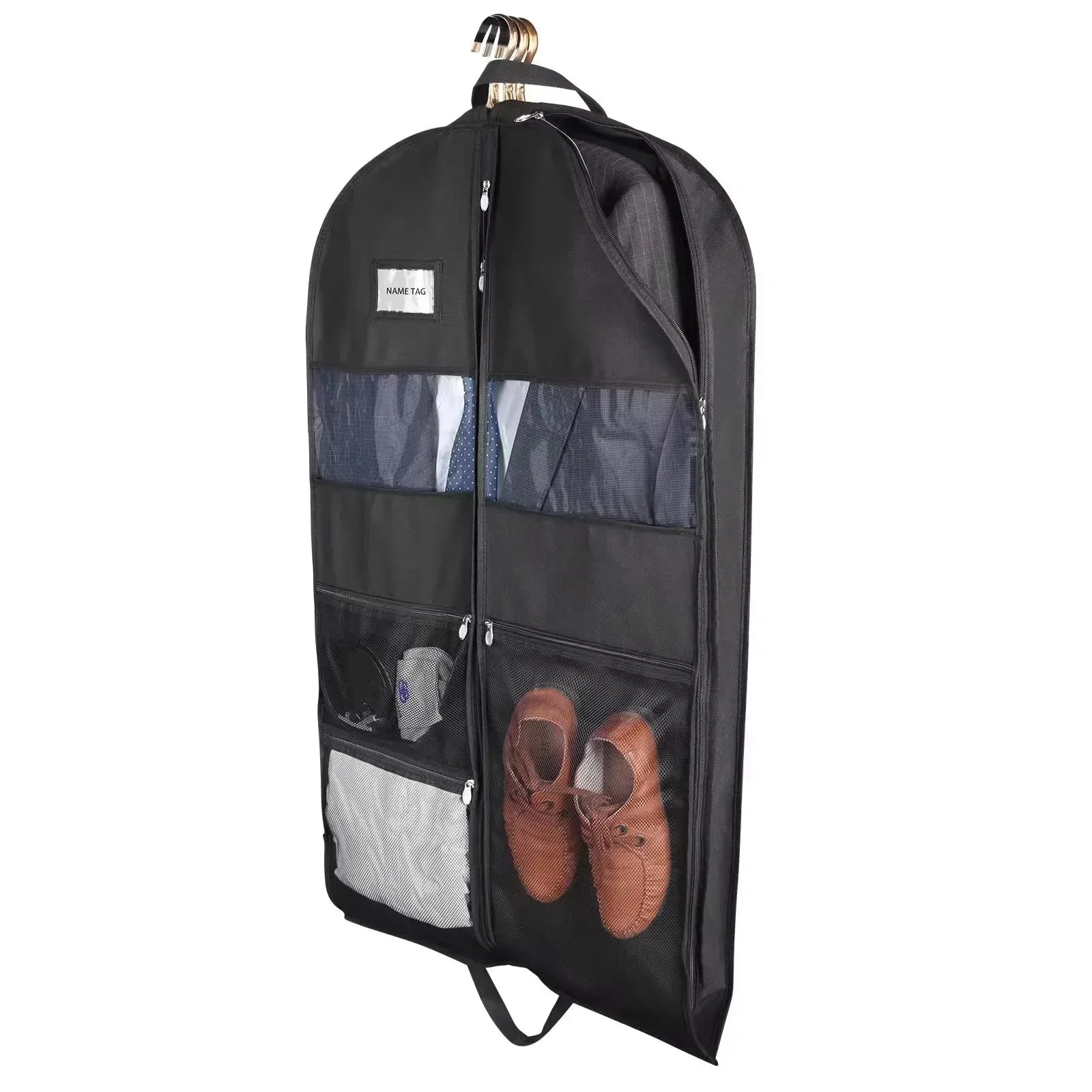 Spacious Garment Travel Bag with Zip Pockets - Luxicro