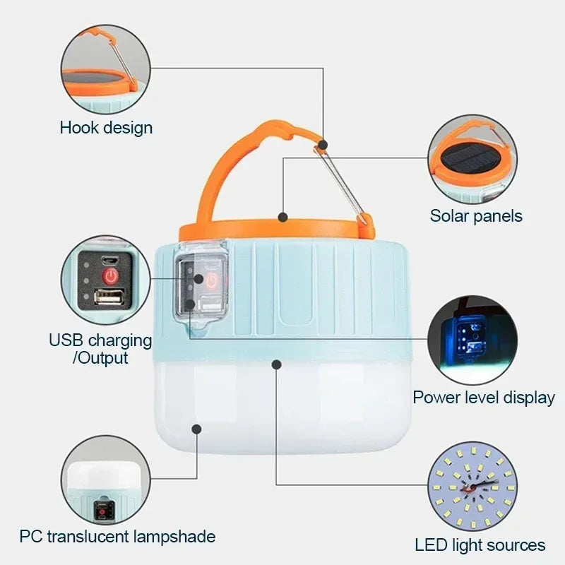 Portable Outdoor Solar Powered Camp Lamp