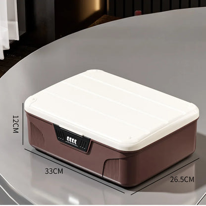 Compact Travel Lock Box Secure Storage Case