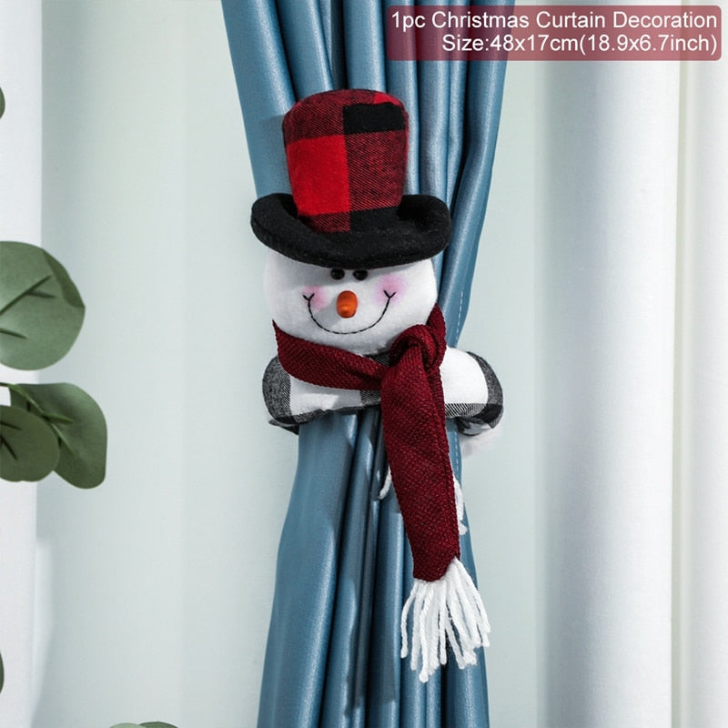 Festive Holiday Tree Window Curtain Hooks