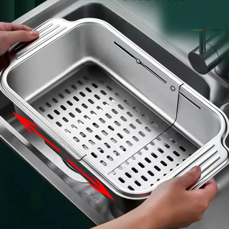 Compact Kitchen Stainless Steel Vegetable Strainer Basket - Luxicro