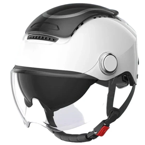 Lightweight Open Face Motorcycle Helmet with Dual Visor - Luxicro