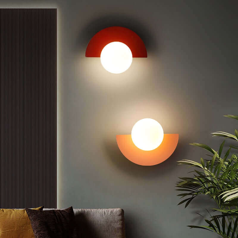 Contemporary Half Moon Steel Wall Lamp