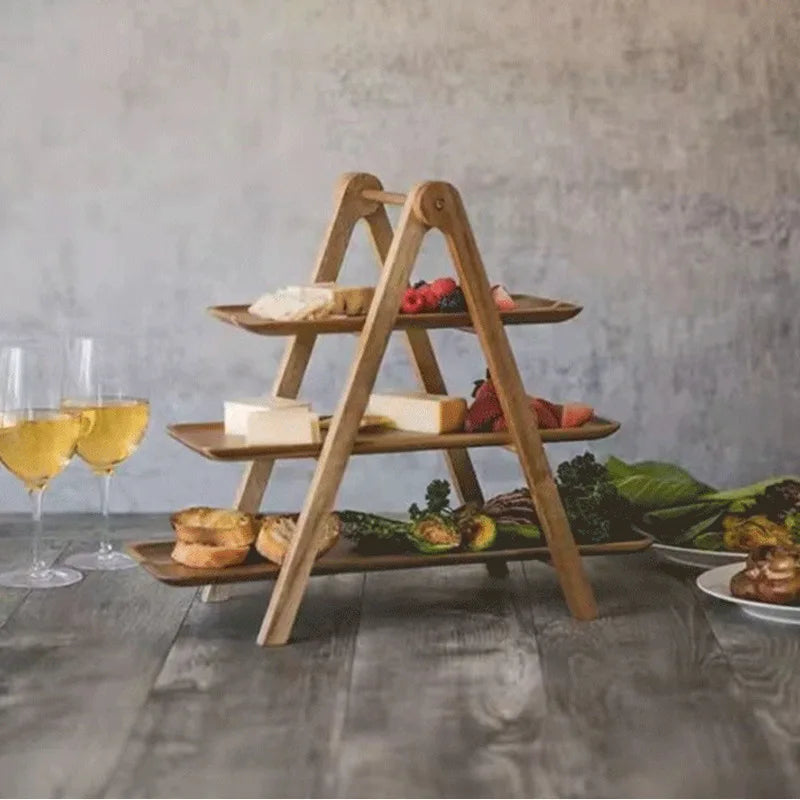 Natural Wood Appetizer Serving Tray