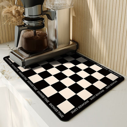 Grip Kitchen Rug for Drying Dishes Securely