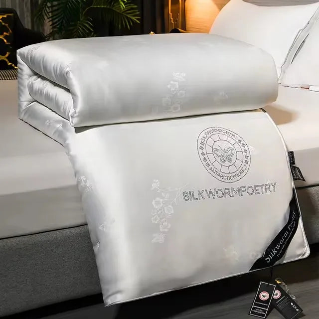 Luxurious Plum Silk Bedding Blanket