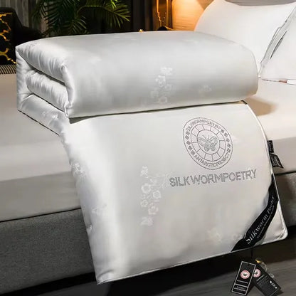 Luxurious Plum Silk Bedding Blanket