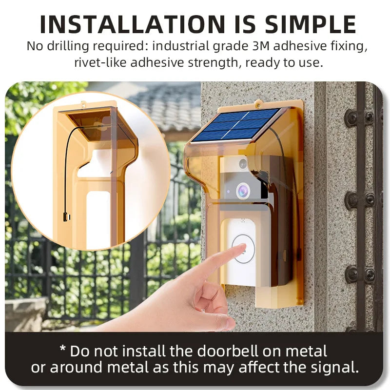 Battery Free Outdoor Wi-Fi Security Doorbell Camera