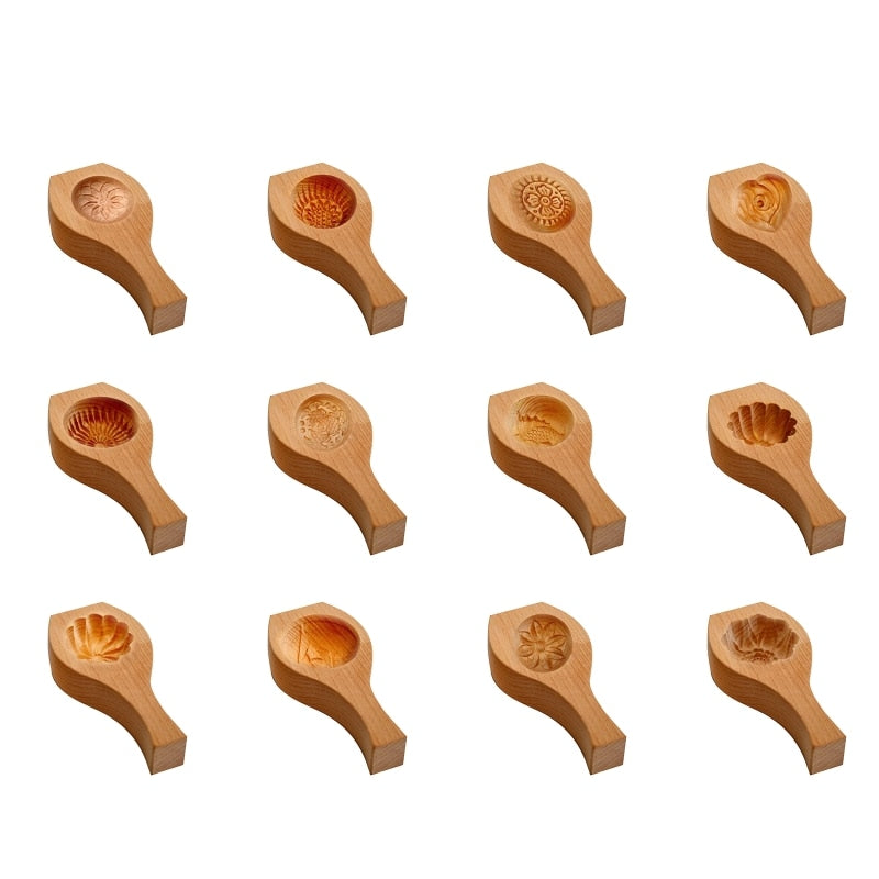 Natural Wood Mooncake Maker Tool