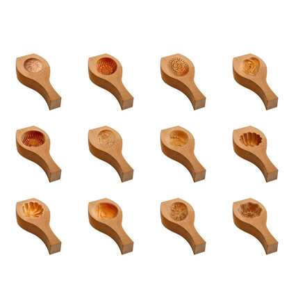 Natural Wood Mooncake Maker Tool