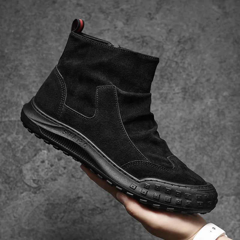 Water Resistant Motorcycle Low Ankle Boots