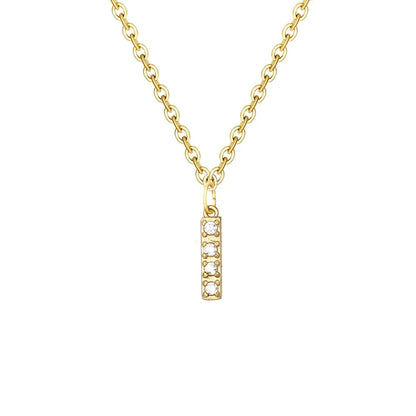 Dainty Initial Pendant Chain Necklace