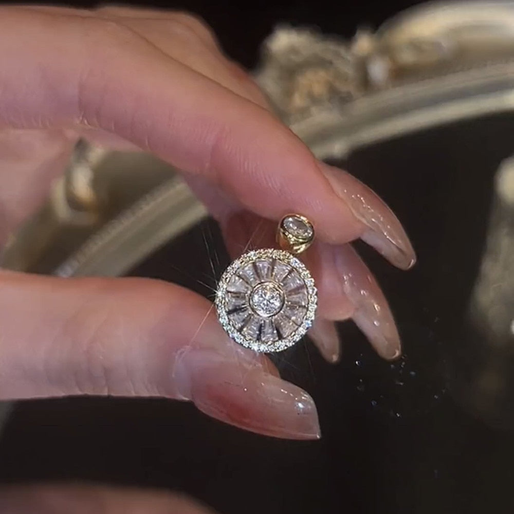 Vibrant Rotating Flower Ring