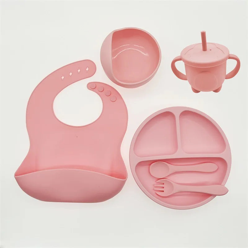 Baby Safe 8pc Suction Plate Bowl Spoon Set