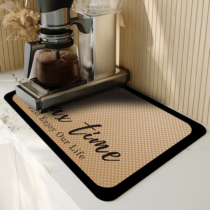 Grip Kitchen Rug for Drying Dishes Securely