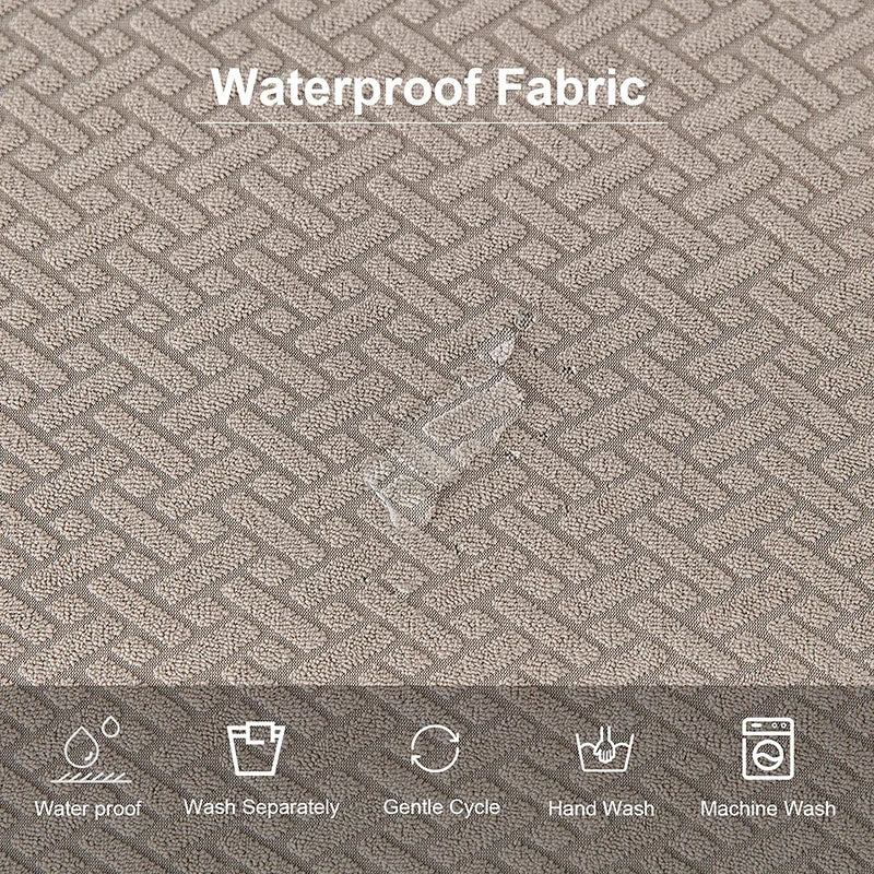 Waterproof Dining Chair Covers Elastic Fit Checked Pattern