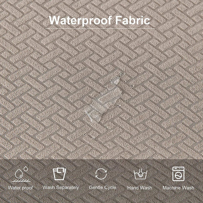 Waterproof Dining Chair Covers Elastic Fit Checked Pattern