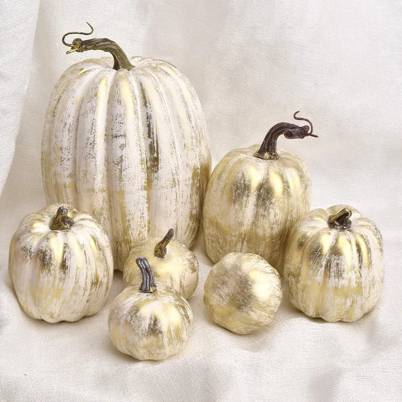 Autumn Decor Pumpkin Set 7-Piece Artificial Gourds