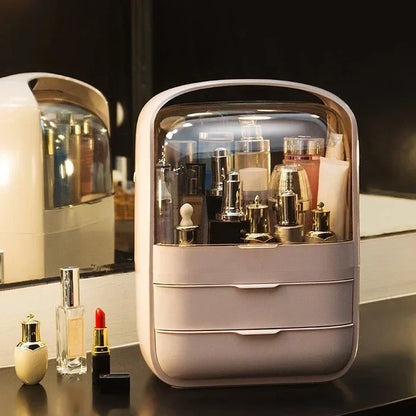 Compact Travel Makeup Case - Small Cosmetic Storage Box