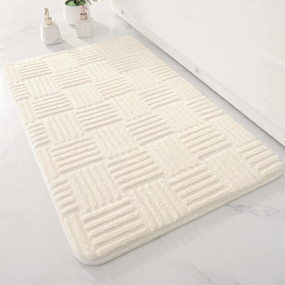 Gentle Blue Striped Anti Slip Bath Mat