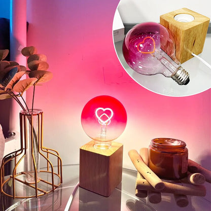 Lovely Red Heart Table Lamp