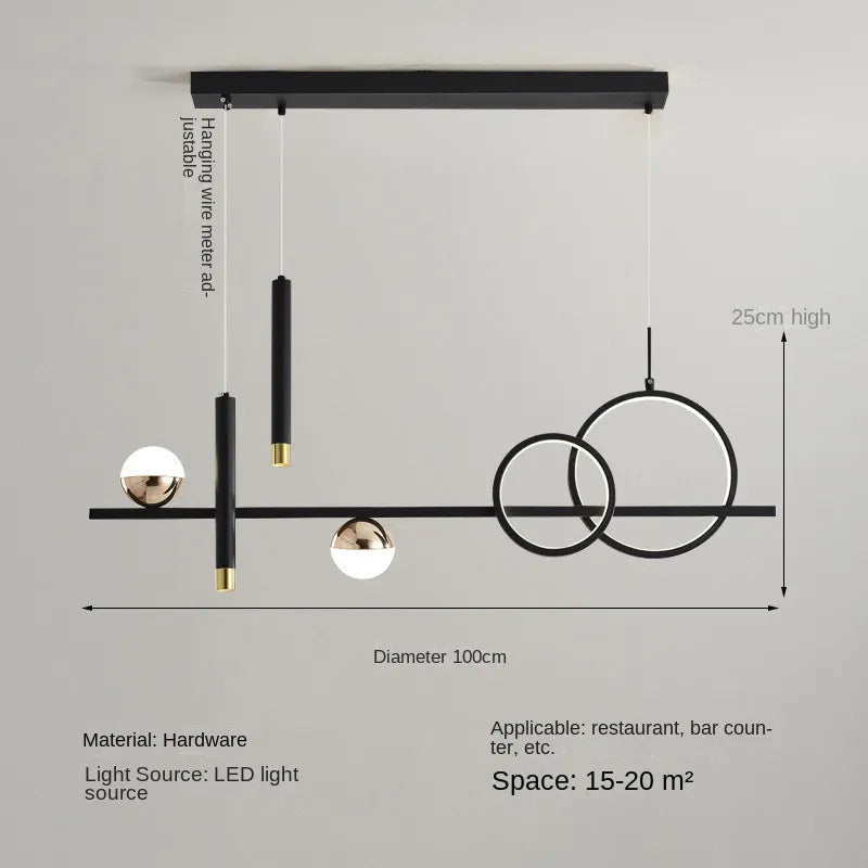 Sleek Slim LED Pendant Light with Remote Dimmer Control