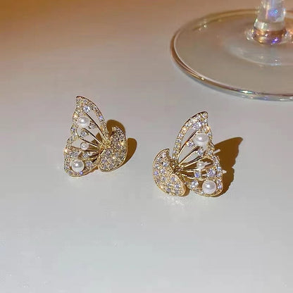 Shiny Crystal Drop Pendant Earrings