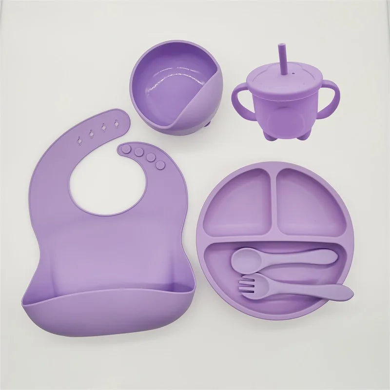 Baby Safe 8pc Suction Plate Bowl Spoon Set