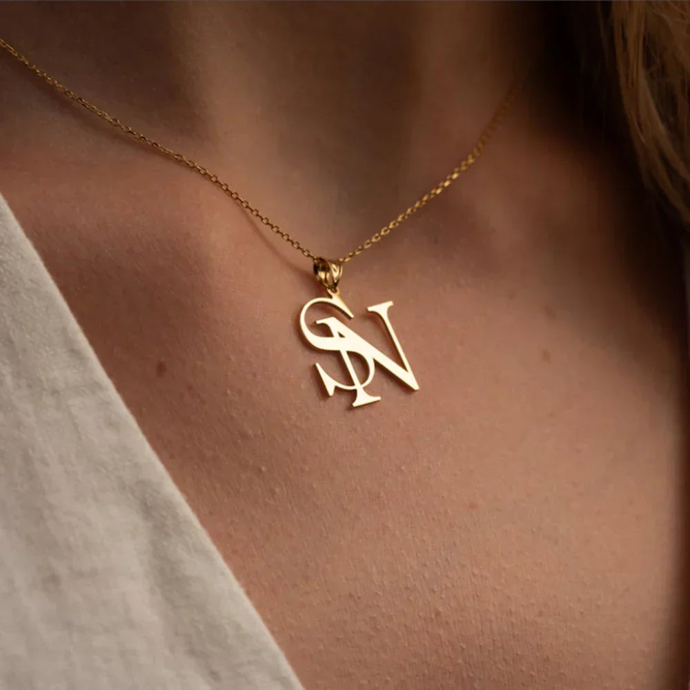 Personalized Monogrammed Pendant Necklace - Luxicro