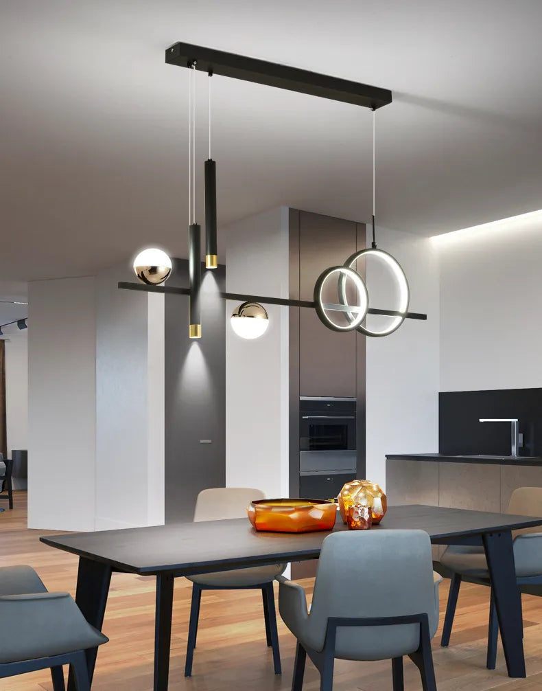 Sleek Slim LED Pendant Light with Remote Dimmer Control