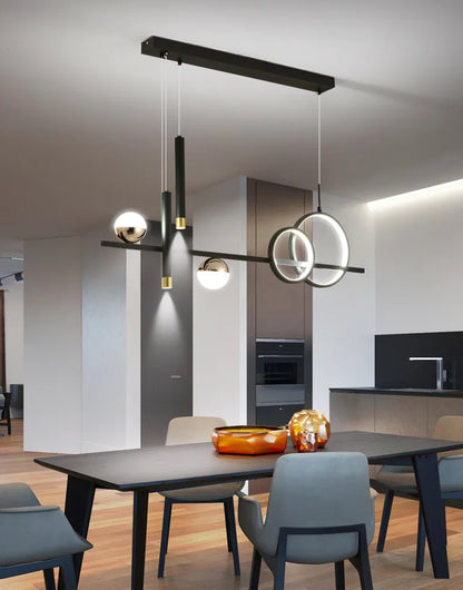 Sleek Slim LED Pendant Light with Remote Dimmer Control