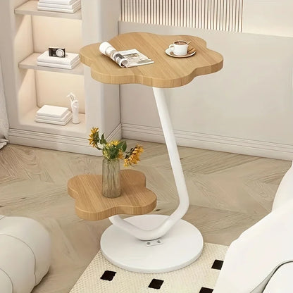 Stylish 2 Tier Metal Side Table with Storage - Luxicro