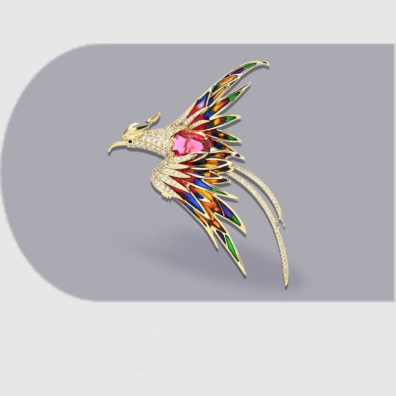 Vibrant Bird Shape Pin Brooches