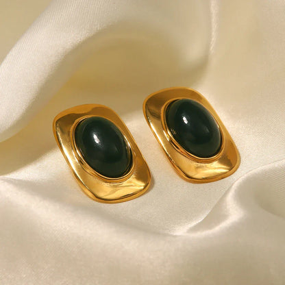Elegant Emerald Teardrop Dangle Earrings