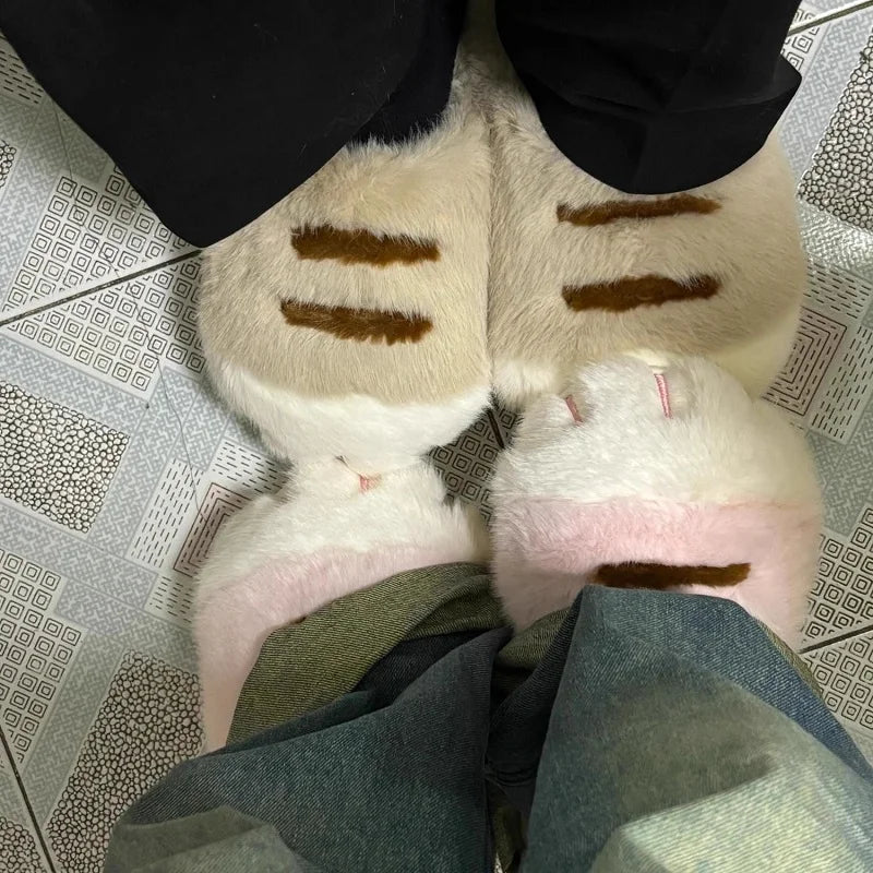 Cozy Cat Paw Slippers for Women