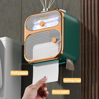 Compact Toilet Paper Roll Holder Storage Container