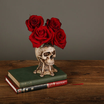 Decorative Resin Skull Planter
