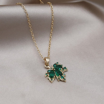 Delicate Leaf Shaped Dainty Necklace