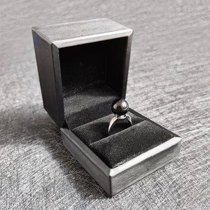 Discreet Black Gemstone Mystery Ring