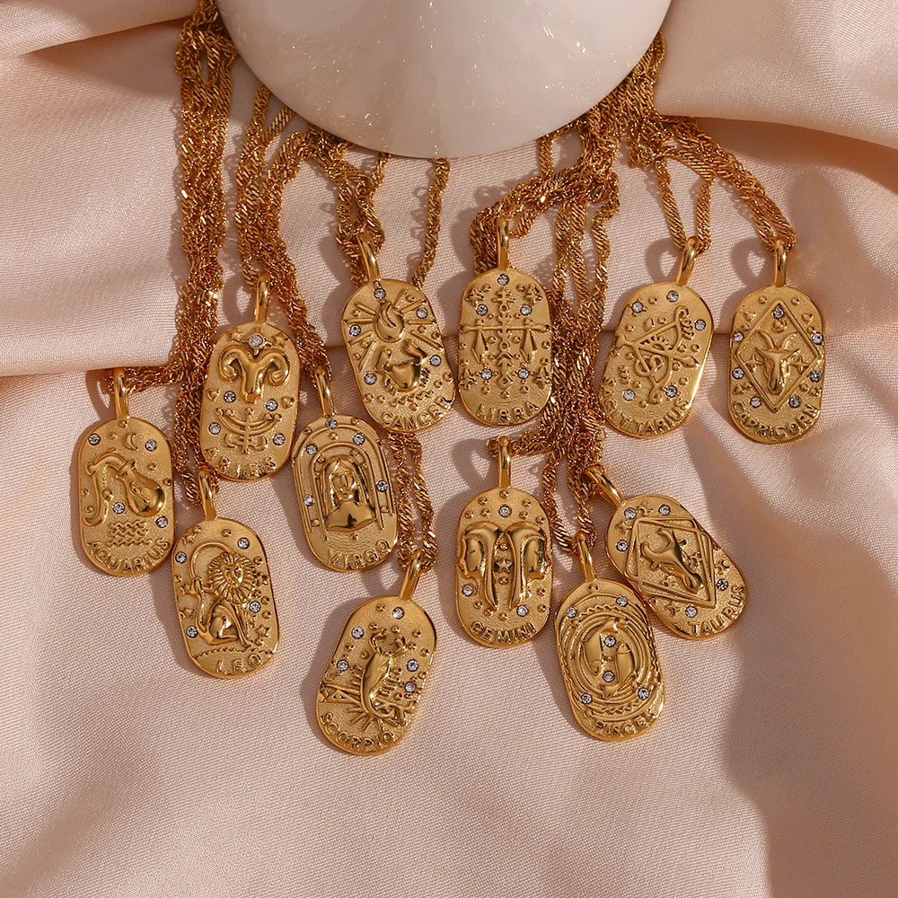 Dainty Zodiac Tarot Chain Necklace