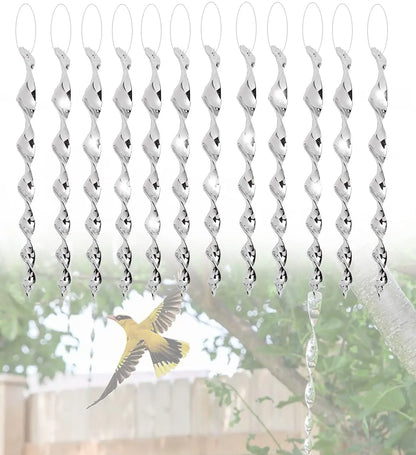 Bird Repellent Spinner Reflectors 12 Pack Garden Protection - Luxicro