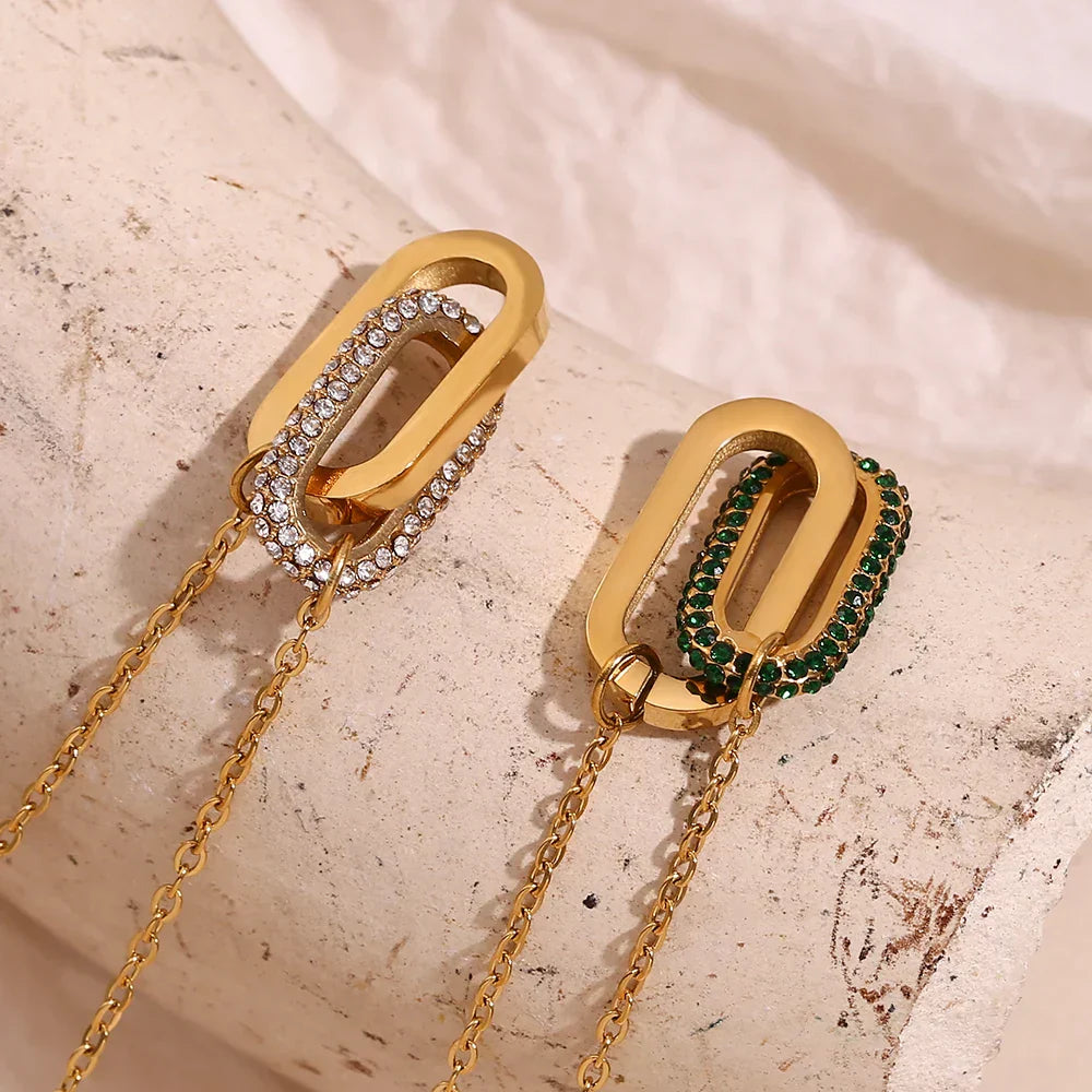 Fashionable Clip Chain Heart Pendant