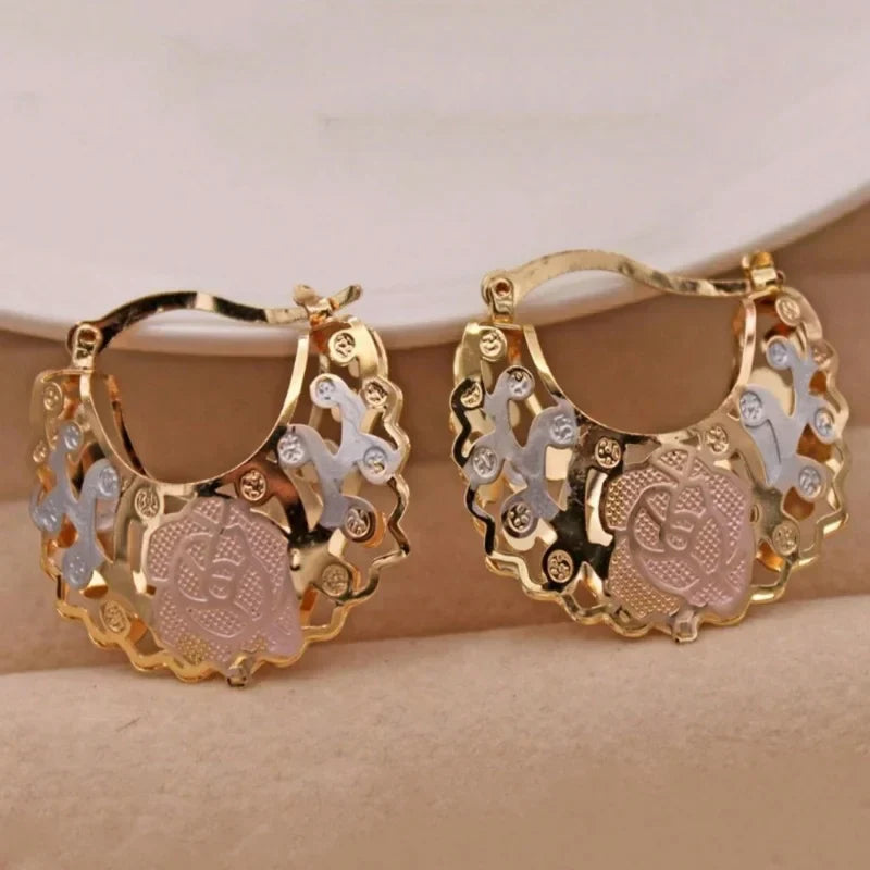 Dainty Floral Pendant Earrings