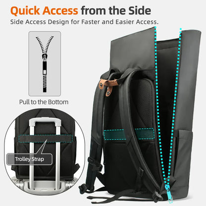 Durable Men's Computer Backpack with USB Charger