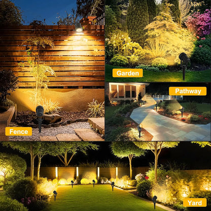 Solar Powered Outdoor Spotlight 2 Color Modes