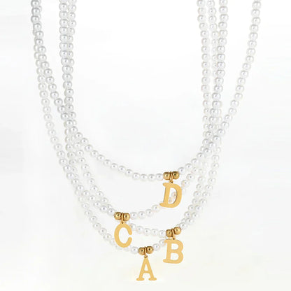 Elegant Personalized Pearl Name Necklace