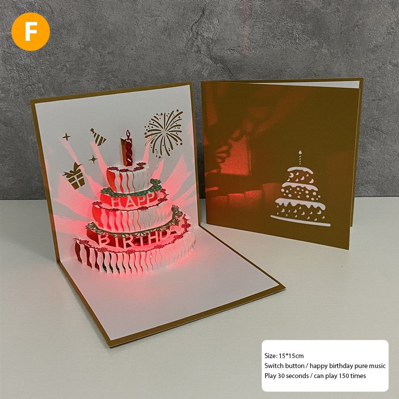 Colorful Musical Happy Birthday Greeting Cards